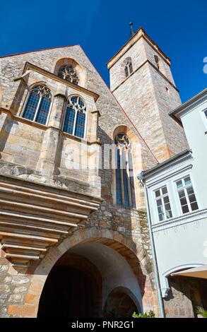 Close-up su Saint Giles Church Aegidienkirche (in tedesco) a Erfurt,Turingia, Germania Foto Stock