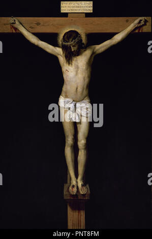 "Cristo crocifisso", c. 1632, olio su tela, 248 x 169 cm, P01167. Autore: Velazquez, Diego. Posizione: Il MUSEO DEL PRADO-PINTURA. MADRID. Spagna. Foto Stock