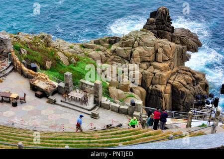 Il Teatro Minack,Porthcurno, Penzance, Cornwall.Inghilterra,UK Foto Stock