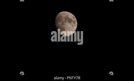 Diversi momenti della luna, a Terrassa, Catalunya, Spagna Foto Stock