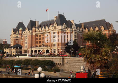 Fairmont Empress Hotel, Porto Interno, Victoria,l'isola di Vancouver, BC, Canada Foto Stock