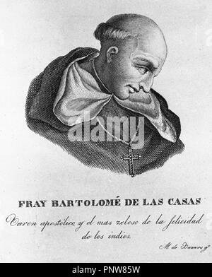 FRAY BARTOLOMÉ LAS CASAS (1484-1566). Autore: XAXARS MAS / MAS DE XAXARS. Posizione: Biblioteca Nacional-COLECCION. MADRID. Spagna. Foto Stock