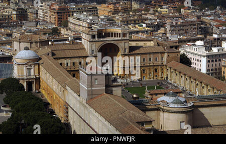 Musei Vaticani. Fondata da papa Giulio II. Il XVI secolo. Città del Vaticano. Esterno. Foto Stock