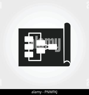 Icona di pianificazione. Elemento monocromatico illustrazione. Icona di pianificazione dal design morbido di raccolta delle competenze. Web design, applicazioni software e utilizzo di stampa. Illustrazione Vettoriale