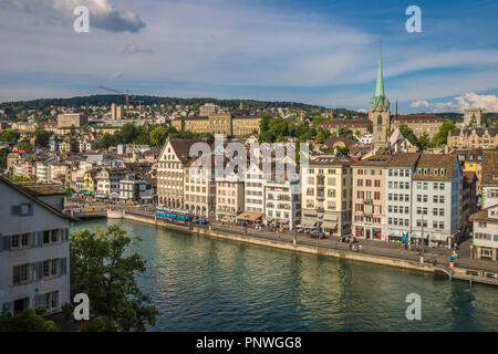 Vista di Zurich Svizzera Foto Stock