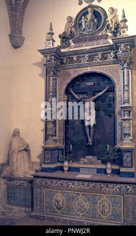 Altare DE LA CAPILLA DE S FRANCISCO-S XVI-. Autore: DE LUNA, RUIZ. Posizione: IGLESIA COLEGIAL DE SANTA MARIA LA MAYOR. Toledo. Spagna. Foto Stock