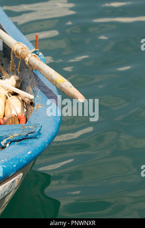 Barca a remi in mare Foto Stock