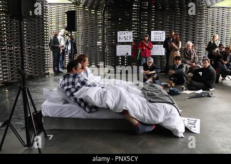 Serpentina gallerie maratona di lavoro 2018 Foto Stock