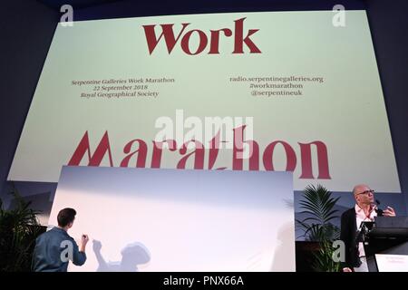 Serpentina gallerie maratona di lavoro 2018 Foto Stock
