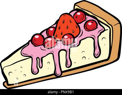 Pezzo di torta di torta Illustrazione Vettoriale