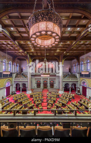 La Casa del complessivo camera dal balcone all'interno della storica New York State Capitol Building in Albany, New York Foto Stock