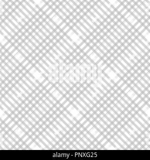 Plaid controllare il pattern in grigio pastello, polveroso beige e bianco. Tessuto senza cuciture texture. Stampa diagonale. eps10 Illustrazione Vettoriale