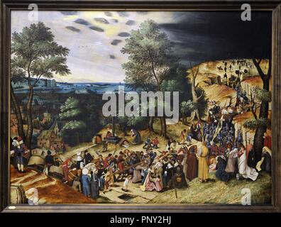 Pieter Brueghel il Giovane (1564-1638). Pittore fiammingo. La processione fino al Calvario, 1602. Museo Nazionale di Arte. Copenhagen. La Danimarca. Foto Stock