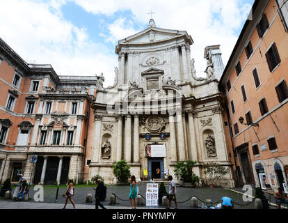 San Marcello al Corso su Via del Corso nel centro di Roma. Foto Stock