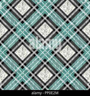 In tartan tradizionali. Seamless plaid scozzese a scacchi disegno vettoriale. Retrò collezione tessile. Verde. eps10 Illustrazione Vettoriale