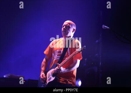 Aberdeen, Aberdeenshire, Regno Unito. 22 Settembre, 2018. Banda di Glasgow Mogwai esibirsi dal vivo a Sua Maestà il teatro come parte del nord vero Festival 2018. Credito: Simon Newbury/Alamy Live News Foto Stock