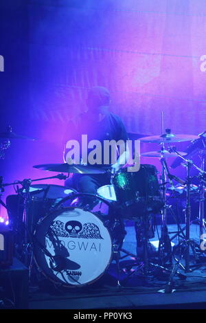 Aberdeen, Aberdeenshire, Regno Unito. 22 Settembre, 2018. Banda di Glasgow Mogwai esibirsi dal vivo a Sua Maestà il teatro come parte del nord vero Festival 2018. Credito: Simon Newbury/Alamy Live News Foto Stock