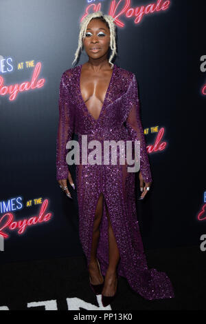 Hollywood, Stati Uniti d'America. Il 22 settembre, 2018. Cynthia Erivo assiste la premiere del ventesimo secolo Fox " Bad volte all'El Royale a TCL teatro cinese il 22 settembre 2018 a Hollywood, in California. Credito: la foto di accesso/Alamy Live News Foto Stock