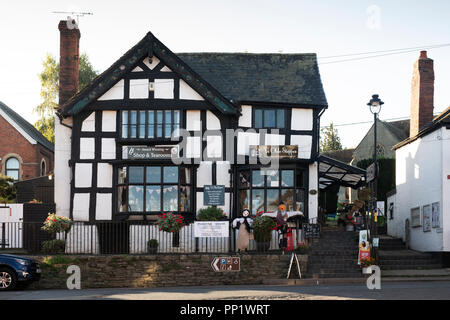 Ye Old steppe. Shop e sala da tè nel villaggio di Pembridge. Herefordshire. Inghilterra Foto Stock