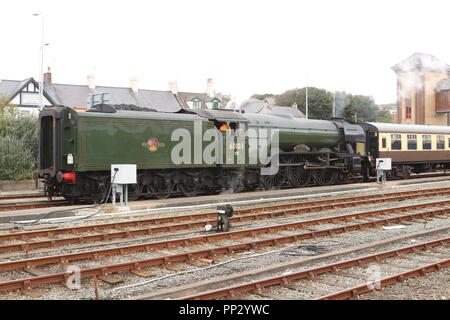 Il Flying Scotsman in tour in Galles del Nord Foto Stock