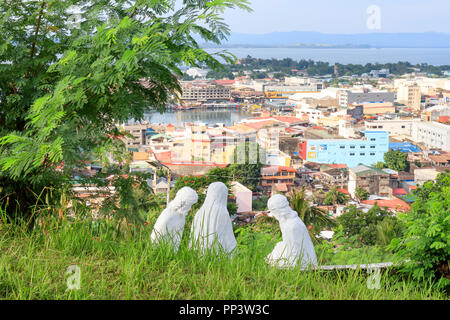 Tacloban City, Leyte, Filippine - 12 Giugno 2018: vista dal Calvario Hill Foto Stock