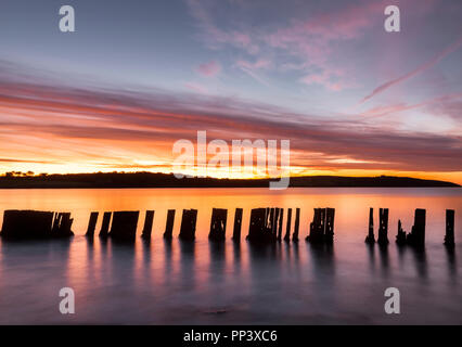 La vista del porto, Kilbrittain, Cork, Irlanda. 06 ottobre, 2017. Una splendida alba ottobre mattina presso l'Harbour View Co. Cork, Irlanda. Foto Stock