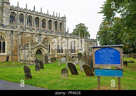 Chiesa di Santa Maria in Tickhill, Doncaster, South Yorkshire. Foto Stock