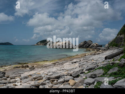 Tagesauflug auf die wunderschöne Insel Tokashiki in Okinawa. Foto Stock