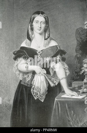 La regina Victoria in 1840 Foto Stock
