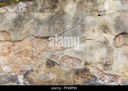 Sfondo naturale, antiche mura della città medievale di Praga Foto Stock