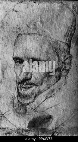 CARDENAL Cesare Borgia-DIBUJO-(1476/1507)MILITAR,POLITICO Y ECLESIASTICO ITALIANO. Autore: Velazquez, Diego. Posizione: ACADEMIA DE SAN FERNANDO-DIBUJO. MADRID. Spagna. Foto Stock