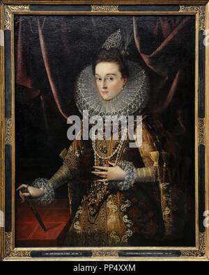 Juan Pantoja de la Cruz (1553-1608). Pittore spagnolo. La Infanta Isabella Clara Eugenia di Spagna, 1599. Alte Pinakothek. Monaco di Baviera. Germania. Foto Stock