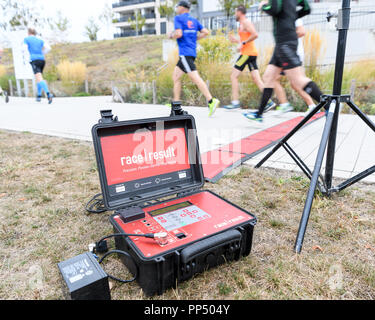 Karlsruhe, Germania. 23 Sep, 2018. Funzione, distribuzione. GES/Atletica/Baden-Marathon, 23.09.2018 | Utilizzo di credito in tutto il mondo: dpa/Alamy Live News Foto Stock