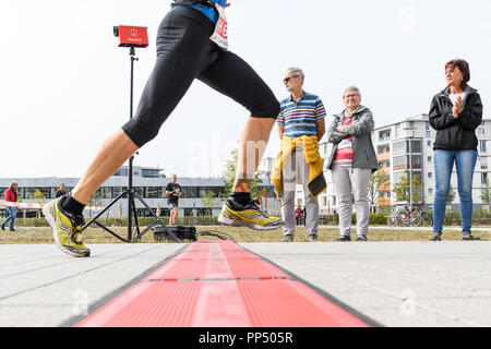 Karlsruhe, Germania. 23 Sep, 2018. Funzione, distribuzione. GES/Atletica/Baden-Marathon, 23.09.2018 | Utilizzo di credito in tutto il mondo: dpa/Alamy Live News Foto Stock