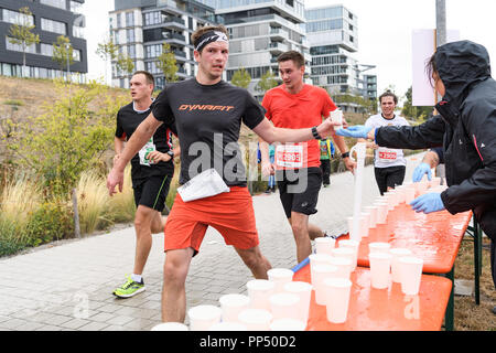 Karlsruhe, Germania. 23 Sep, 2018. GES/Atletica/Baden-Marathon, 23.09.2018 | Utilizzo di credito in tutto il mondo: dpa/Alamy Live News Foto Stock