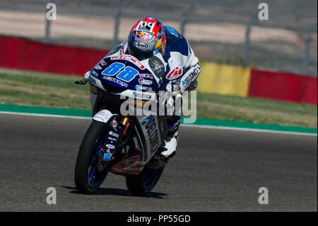 Alcaniz, Spagna. Il 23 settembre 2018. Il motociclismo MotoGP di Aragon, il giorno della gara; Moto3 Jorge Martin (Del Conca GRESINI Moto3) durante la gara di credito: Azione Plus immagini di sport/Alamy Live News Foto Stock