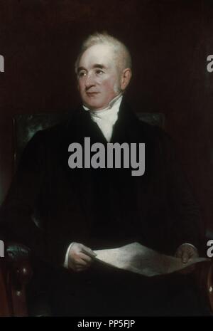 GEORGE STEPHENSON (1781/1848) inventore della locomotiva. Foto Stock