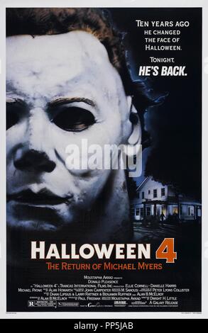 Pellicola originale titolo: HALLOWEEN 4 il ritorno di Michael Myers. Titolo inglese: HALLOWEEN 4 il ritorno di Michael Myers. Anno: 1988. Direttore: DWIGHT H. poco. Credito: TRANCAS INTERNATIONAL FILMS / Album Foto Stock