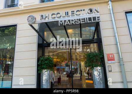 Marseille, Francia, ingresso anteriore esterno, Hotel di lusso nel centro della città, NH Collection Foto Stock