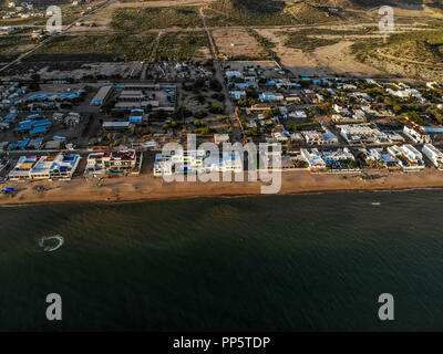 Vista aerea della baia di Kino in Sonora, Messico. Spiaggia. Destinazione turistica........ Vista aerea de Bahía de Kino en Sonora, México. playa. Destino Turistico Foto Stock