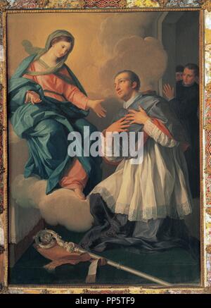 Mariano Salvador Maella (1739-1819). Pittore spagnolo. Apparizione della Vergine al venerabile Juan de Palafox. Il capitolo della cattedrale di El Burgo de Osma. Castiglia e Leon. Spagna. Foto Stock