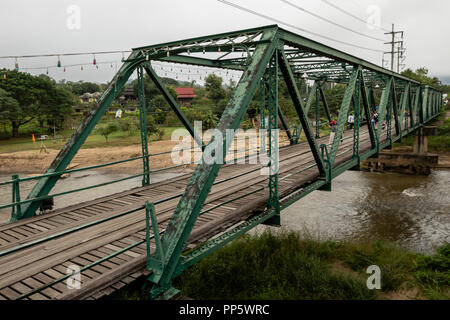 II Guerra Mondiale Pai Memorial ponte in acciaio, Thailandia Foto Stock