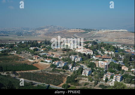 Il paesaggio del Sud del Libano, nel nord di Israele Foto Stock