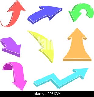 Frecce colorate Illustrazione Vettoriale