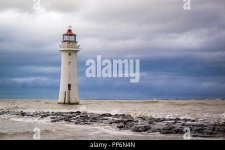 Il faro di New Brighton, Merseyside Foto Stock