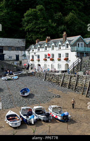 Red Lion Hotel, Clovelly, Devon, Inghilterra, Regno Unito Foto Stock