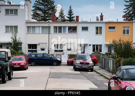 Il Werkbundsiedlung a Vienna è un modello di alloggi in Vienna-Hietzing che è stato aperto nel 1932 e ora è in gran parte Di proprietà del Vienna City Admini Foto Stock