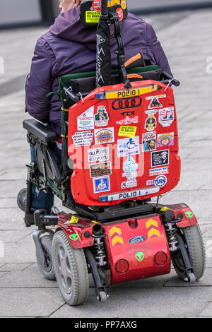 Liverpool, Merseyside, Regno Unito. 23 Sett 2018. Labour Party Conference. Sostenitori, delegati, persone all'Echo Arena, la politica come la città le fasi della sua annuale evento politico. Credito; MediaWorldImages/AlamyLiveNews. Foto Stock