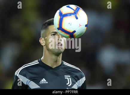 Frosinone, Italia. 23 Settembre, 2018. Joao Cancelo durante il campionato italiano di una partita di calcio Frosinone vs Juventus FC allo Stadio Stirpe su Frosinone Italia 23 settembre 2018 Credit: NAfoto/Alamy Live News Foto Stock