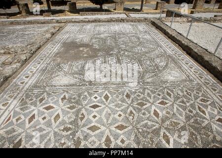 Spagna. Italica. Città romana fondata c. 206 BC. Casa del planetario. Mosaico. Andalusia. Foto Stock